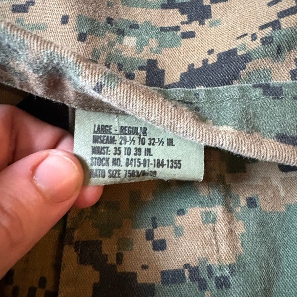 Vintage Military Digital Camo Slant Pocket Button-up Jacket Large - Picture 3 of 5